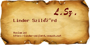 Linder Szilárd névjegykártya