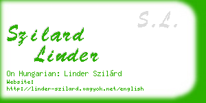szilard linder business card